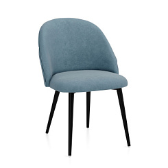 Кресло Лиана велюр металлокаркас (каркас черный тк. коллекции Happy голубая 792) Кресло Лиана велюр металлокаркас (каркас черный тк. коллекции Happy голубая 792)